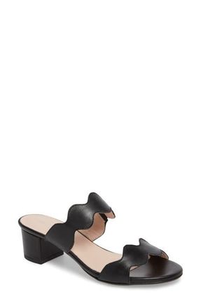 Patricia Green Palm Beach Slide Sandal in Black Leather at Nordstrom, Size 10