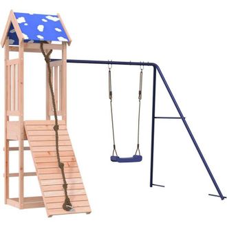 vidaXL Parque infantil de exterior madera maciza de abeto Douglas vidaXL