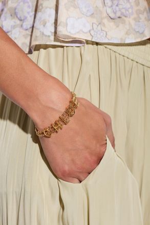 Chlo&eacute; Bracelet With Logo, Womens, Gold