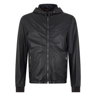 Moorer Bomber Jackets, male, Black, Size: 2XL Stilo-Cst Hooded Jacket