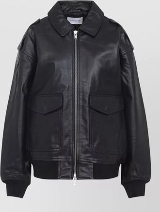 Frankie Shop collared coat nylon and silk blend
