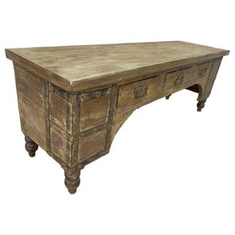 Wanderlust Deco Mueble bajo de madera artesanal 165-175x45x57h cm