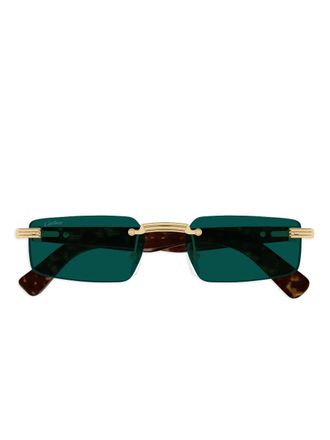 Cartier rimless sunglasses - men - Metal/Acetate - 55 - Gold