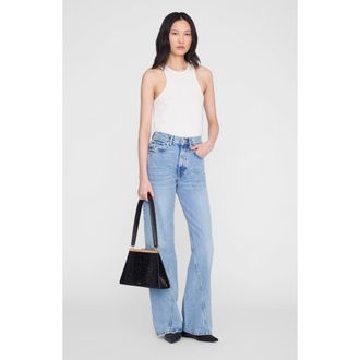 Anine Bing Cole Tank Top in Cream at Nordstrom, Size X-Small