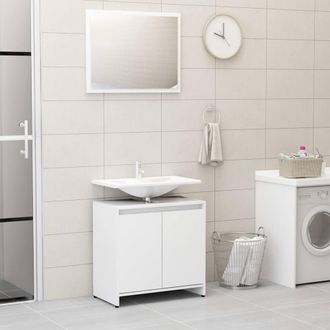 Berkfield Home Stunning 4 Piece Bathroom Furniture Set White Engineered Wood