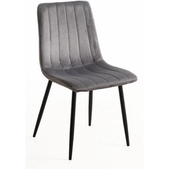 Regalos Miguel Sillas Comedor - Silla Liny Terciopelo - Gris Oscuro