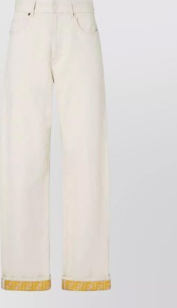 Fendi ff reverse denim jeans belt loops