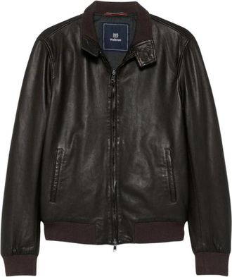 Mabrun Frank Leren Jas - Heren - Bomber jackets - Bruin - M - Leer - Jassen