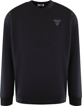 Iceberg Mens Ice Iceberg Small Triangle Logo Black Sweatshirt - Size: 42