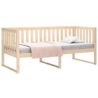 Berkfield Home Beautiful Day Bed 100x200 cm Solid Wood Pine in Light Tan