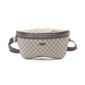 Gucci Beige Brown Pvc Coated Canvas Leather Fanny Pack (Pre-Owned)
