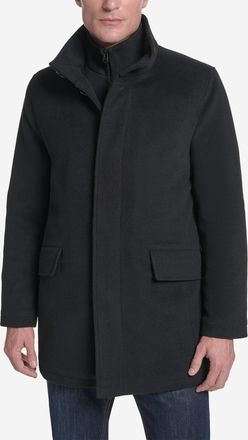 Cole Haan Mens Plush Wool Knit Bib Car Coat - Black Size Medium