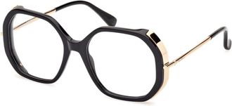 Max Mara Ovale Zonnebril - unisex - Brillen - Zwart - 55 MM - Accessoires