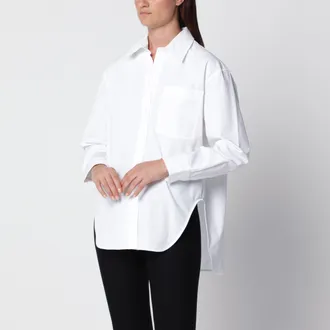 Anine Bing Camicia Scott bianca in popeline di cotone