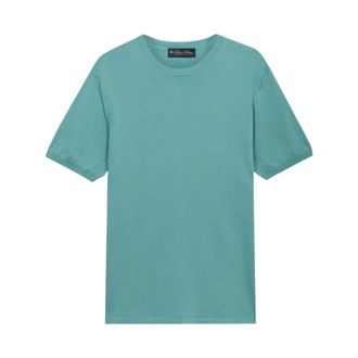 Brooks Brothers Mercerized Cotton T-Shirt - male - Brooks Brothers - T-Shirts - Blue - 2XL - Tops