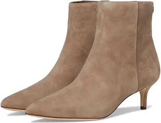Lauren Ralph Lauren McKay Suede Bootie Heel Womens Boots Taupe Brown : 9.5 B - Medium