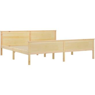vidaXL Bed Frame without Mattress Solid Wood Pine 200x200 cm Vidaxl