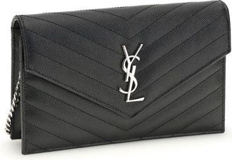 Saint Laurent Womens Black Calf Leather Bos Taurus Shoulder Bag Accessory