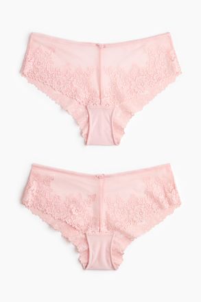 H&M 2er-Pack Hipster aus Spitze - Pink