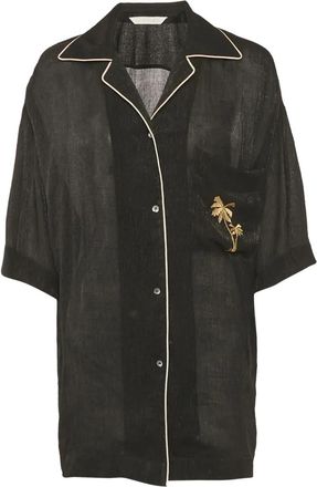 Palm Angels Camicia con ricamo - Nero