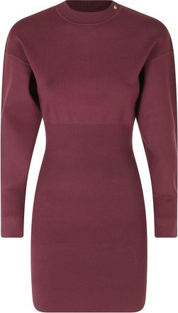 Anine Bing Burgundy Imane Fitted Stretch Viscose Mini Dress