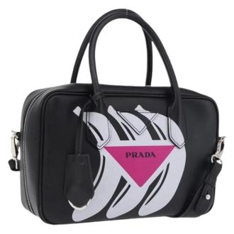 Prada Pre-owned Hand Bag - Dames - Pre-owned - Zwart - Maat: ONE Size Leer