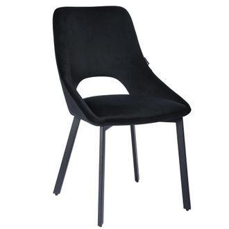 OEM Silla Tapizada En Terciopelo Lumo, Negra