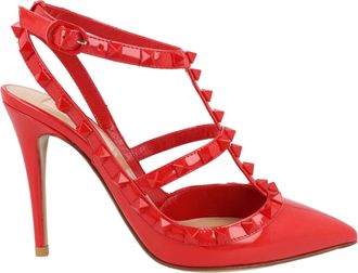 Valentino Caged Rockstud Slingback Heels