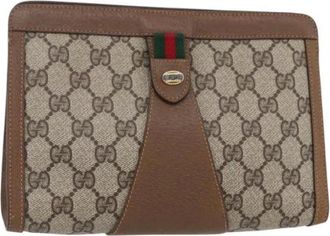 Gucci Pre-owned Clutches, female, Beige, Size: ONE SIZE Pre-owned Plastic Clutch