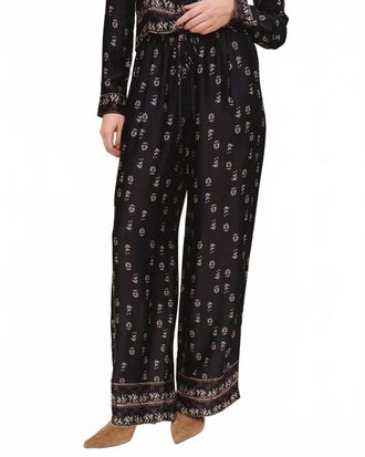 Bella Dahl Single Pleat Wide Leg Pant In Floral Border