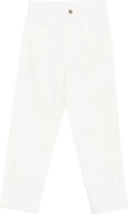 Eleventy Straight Broeken - Dames - Straight fit broeken - Wit - L - Broeken