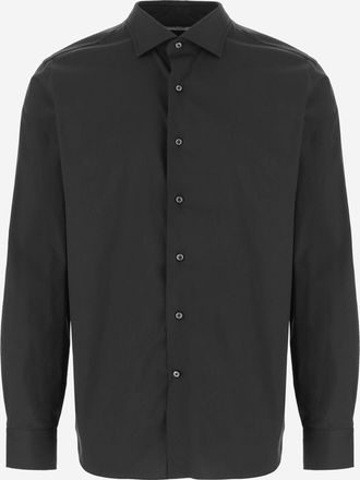Alessandro Gherardi Mens Cotton Blend Shirt Black
