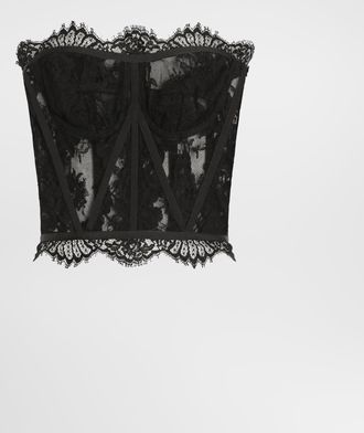 Dolce & Gabbana Lace Bustier - Woman Shirts And Tops Black Lace 36