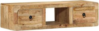 vidaXL Vidaxl - Mueble De Tv De Pared Madera Maciza Mango Rugosa 100x32x25 Cm