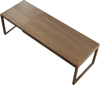 Tikamoon Mesa extensible de nogal macizo 6-12 personas