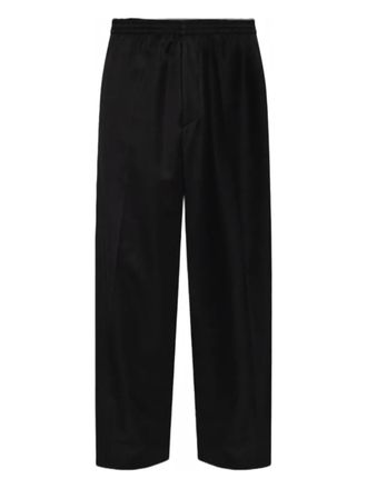 Balenciaga elasticated-waistband wool trousers - men - Wool - 46 - Black