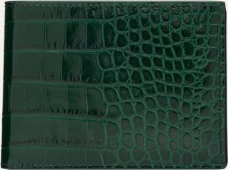 Tom Ford Mens Exotic Line Croc-Effect Bifold Wallet