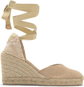 Castaner Chiara Espadrille - Dames - Sleehakken - Beige - 35 EU - Katoen - Schoenen