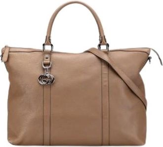 Gucci Pre-owned Handbags, female, Brown, Size: ONE SIZE Pre-owned Leather gucci-bags