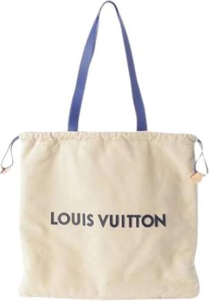 Louis Vuitton Pre-owned Tote Bag - Dames - Vintage Shopper - Beige - ONE Size - Leer - Vintage