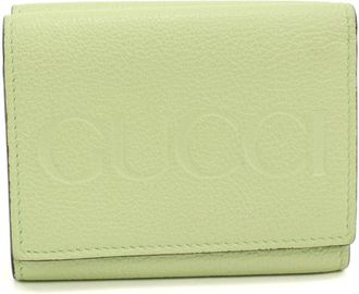 Gucci Green Leather Wallet (Tri-Fold) (Pre-Owned)
