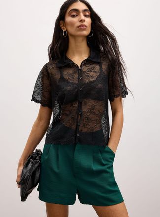 Icone Womens Pleated piqu&eacute; short