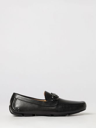 Ferragamo Gancini Driver Loafers in Calf Leather with Signature Metal Bit