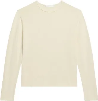 Helmut Lang Long Sleeve Textured T-Shirt in Ivory at Nordstrom, Size X-Large
