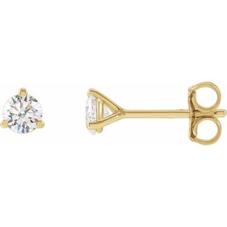 Diamond2Deal 1/3ct Lab-Grown Diamond Stud Earrings Clarity VS, Color F-G, 14k Gold