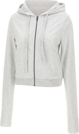 Entire studios Lichtgewicht Cropped Zip Up - Dames - Vesten met rits - Grijs - XS - Katoen - Hoodies & sweatvesten