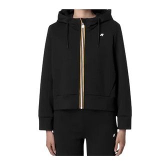 K-Way Hoodies & sweatvesten, Dames, Zwart, L, Polyester, Divine Light Spacer Cropped Sweatshirt