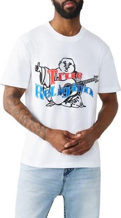 True Religion Original Buddha Heavyweight Cotton Graphic T-Shirt in Optic White at Nordstrom, Size Xxx-Large