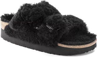 Papillio Womens Arizona Big Buckle Sandal In Teddy Black