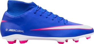 Nike Unisex Mercurial Superfly 10 voetbalschoenen voor volwassenen, voor harde ondergrond (Blauw/Wit/Roze)